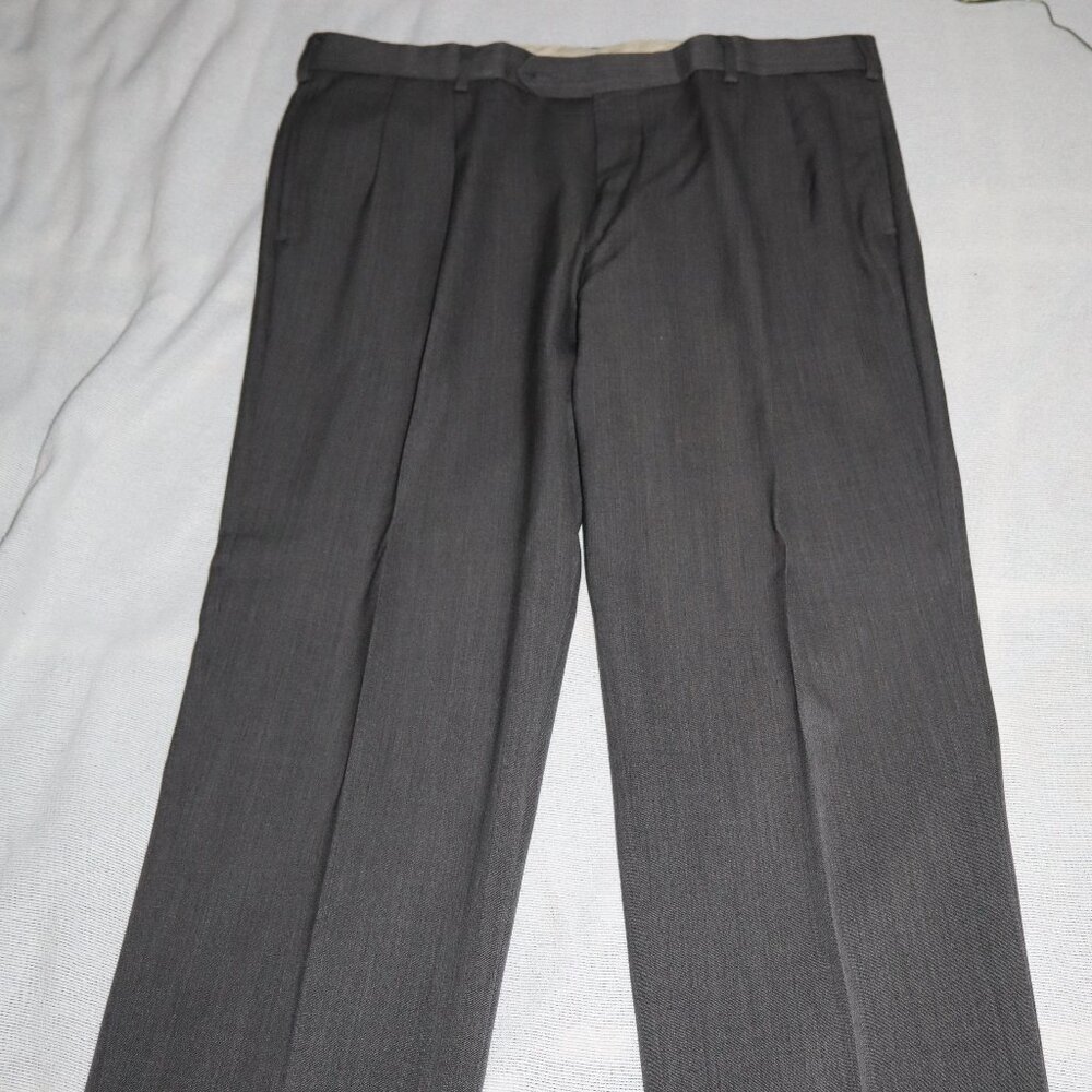 Brooks Brothers Madison Dress Pants Gray 100% Wool 38x29